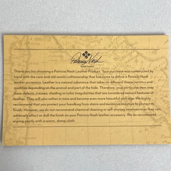 Patricia Nash London Saddle Bag Map Print in Riot Rust Brown Full Grain Leather - Picture 11 of 12